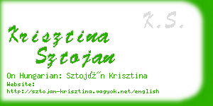 krisztina sztojan business card